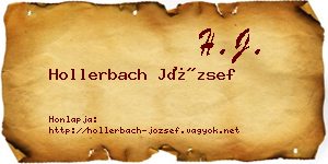 Hollerbach József névjegykártya